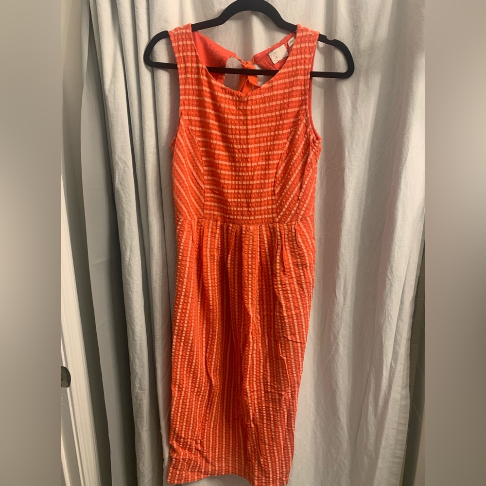 Anthropologie midi tank dress with open back